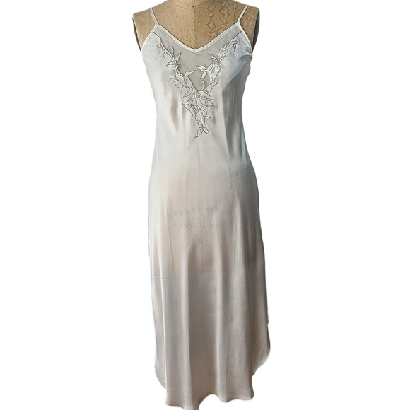 VTG Victoria Secret Gold label white 2 piece slip gown and bed jacket Small - Picture 2 of 16